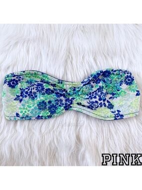 VS PINK Floral Print Lace Bandeau